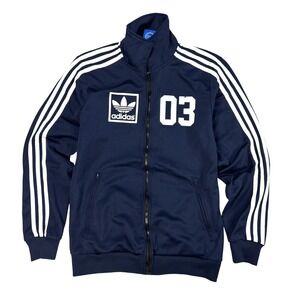 Adidas Originals 3Foil Tour Track Jacket Mens Size M Trefoil Indigo Blue Retro